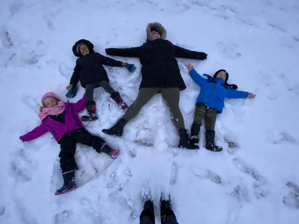 Global Aware Care Blackmud Out of School Care children playing outside in winter